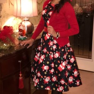 50s Style Santa Christmas Dress